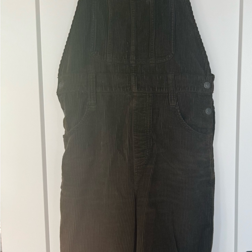 Madewell Olive Corduroy Overalls